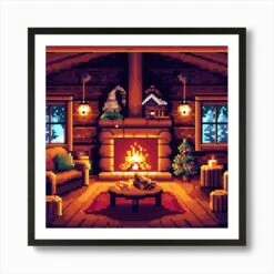 Pixel Art Christmas Interior Art Print 10 Pixel Art Christmas Interior Art Print -Xmas Gifts Hub m2Fgen2Fart print square framed black2Fde3c333b 643b 46ed 95b6 4e27e9386d8b