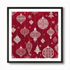 Christmas Ornaments 109 Art Print -Xmas Gifts Hub m2Fgen2Fart print square framed black2Fe49841df e231 46c4 9128 2fc1cc761751