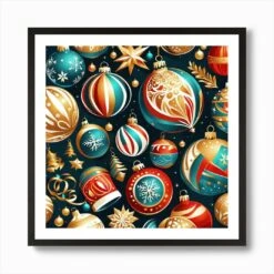 Christmas Ornaments Seamless Pattern Art Print 10 Christmas Ornaments Seamless Pattern Art Print -Xmas Gifts Hub m2Fgen2Fart print square framed black2Fe559a830 fedf 4189 a41f d1d28e72c587