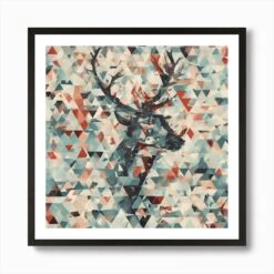 Deer, Rein Deer, Christmas, Christmas Vector Art, Vector Art, Christmas Art, Christmas Art Print -Xmas Gifts Hub m2Fgen2Fart print square framed black2Fead35255 1b2d 482d a66d 1fbe622fc0a5