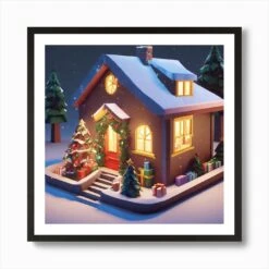 Christmas House 106 Art Print 10 Christmas House 106 Art Print -Xmas Gifts Hub m2Fgen2Fart print square framed black2Feb47f46e a425 402d 8201 b11a9cd23560