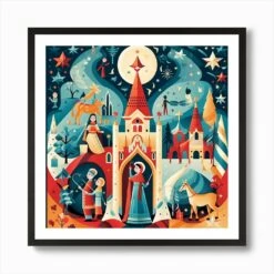 Christmas At The Castle Art Print 10 Christmas At The Castle Art Print -Xmas Gifts Hub m2Fgen2Fart print square framed black2Ffe6e90c6 3370 445b 96b6 cfe68cefc858