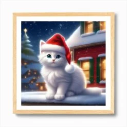 Cute Christmas Kitten 2 Art Print 12 Cute Christmas Kitten 2 Art Print -Xmas Gifts Hub m2Fgen2Fart print square framed oak2F089bb5b0 a87d 4570 9fca 912a84b51d47