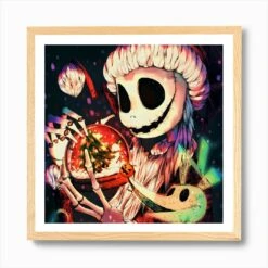 Christmas Skull Art Print -Xmas Gifts Hub m2Fgen2Fart print square framed oak2F0aec034b b61e 434a 9b26 6b0056d2c18a