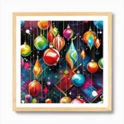 Christmas Ornaments 62 Art Print -Xmas Gifts Hub m2Fgen2Fart print square framed oak2F14a5fa74 d1dd 4c0d ad4f 624cf019d7d5