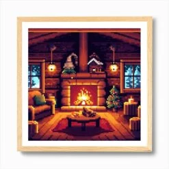 Pixel Art Christmas Interior Art Print 12 Pixel Art Christmas Interior Art Print -Xmas Gifts Hub m2Fgen2Fart print square framed oak2F16fa5e5a 24a8 40ae b4ee eef2185cd27a