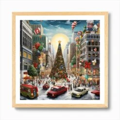 Christmas Holiday Emoji Chaos 2 Art Print -Xmas Gifts Hub m2Fgen2Fart print square framed oak2F1a5dcec8 84f8 430a b8c2 d0eb1ffe92f2