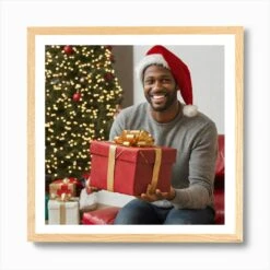Happy Young Man With Christmas Gift Art Print 12 Happy Young Man With Christmas Gift Art Print -Xmas Gifts Hub m2Fgen2Fart print square framed oak2F2227b774 b9ed 409e 9a04 c21aa79d54c8