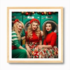 Beautiful Women In Christmas Clothes In The Laundry Art Print 12 Beautiful Women In Christmas Clothes In The Laundry Art Print -Xmas Gifts Hub m2Fgen2Fart print square framed oak2F2262d8c7 7c9c 426a bbd7 e4015d37e83c