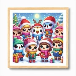 Christmas - Children'S Choir Art Print -Xmas Gifts Hub m2Fgen2Fart print square framed oak2F23f40852 e218 4f76 a784 55e4d3645866