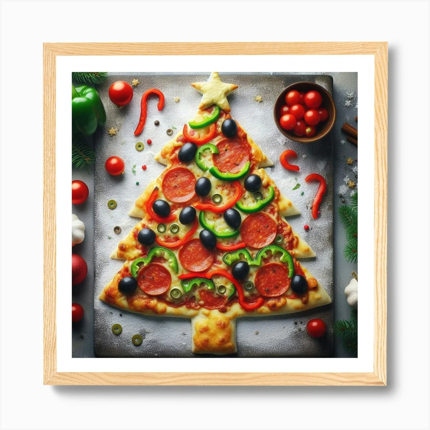 Oh Christmas Tree Pizza Art Print 7 Oh Christmas Tree Pizza Art Print - Image 5