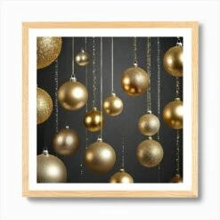 Christmas Ornaments 136 Art Print -Xmas Gifts Hub m2Fgen2Fart print square framed oak2F28d4587d 213b 4267 8c75 127115bcb79b
