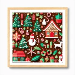 Christmas Pattern Set, Christmas Tree Art, Christmas Tree, Christmas Vector Art, Vector Art, Christmas Art, Christmas Art Print -Xmas Gifts Hub m2Fgen2Fart print square framed oak2F312cfdc3 6c0d 41cb 98bc d67dbcfc9a6c