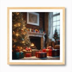 Christmas Tree In The Living Room 79 Art Print -Xmas Gifts Hub m2Fgen2Fart print square framed oak2F338f3bea 6fef 4b0a bf44 3cc5aa394b3d