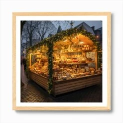 Amsterdam Cheese Market Christmas Special 2 Art Print -Xmas Gifts Hub m2Fgen2Fart print square framed oak2F339f922f df5c 4ae2 973b a9d67657a988