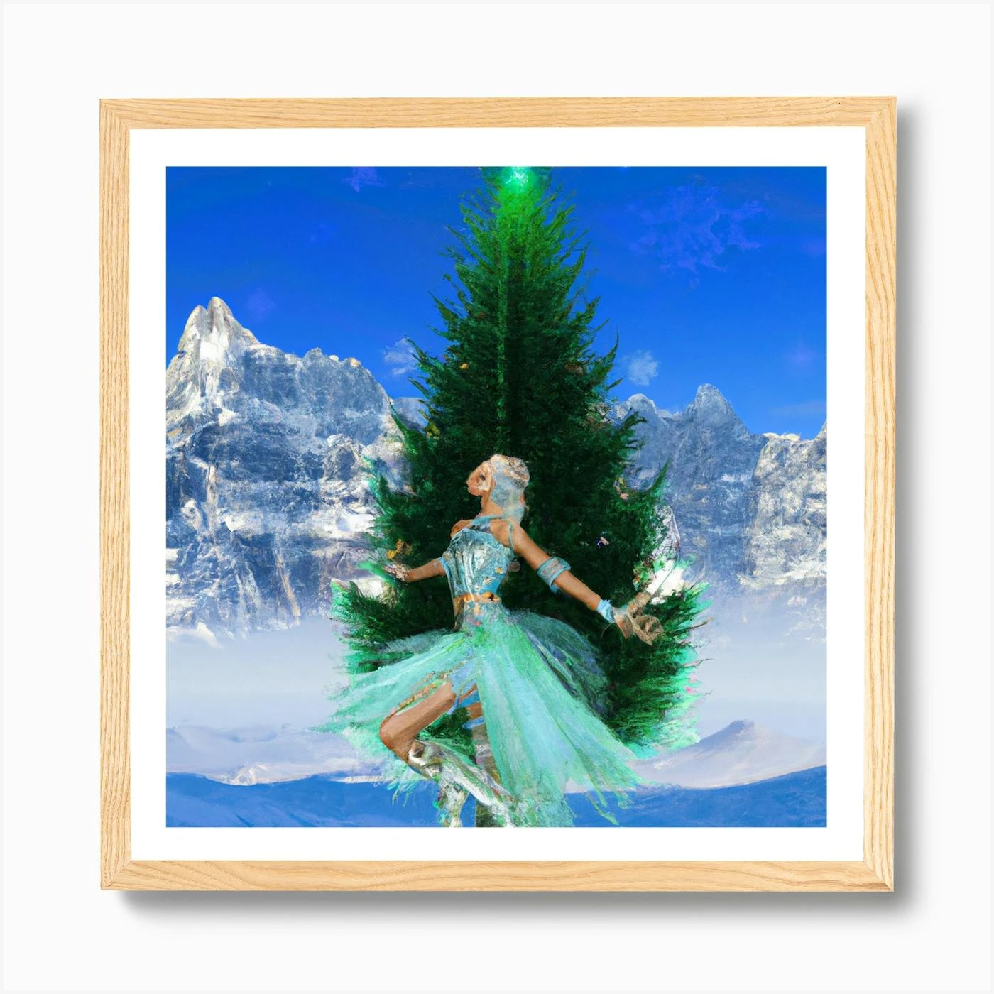 Ballerina Christmas 0012 Art Print 7 Ballerina Christmas 0012 Art Print - Image 5