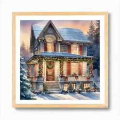 Christmas House 180 Art Print 12 Christmas House 180 Art Print -Xmas Gifts Hub m2Fgen2Fart print square framed oak2F415bae05 ae0c 4e7d 97d1 ebf53660911b