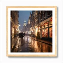 Amsterdam Christmas Shopping 1 Art Print -Xmas Gifts Hub m2Fgen2Fart print square framed oak2F46e7033b 6a84 4f9a 8a34 22728e3ddcc1