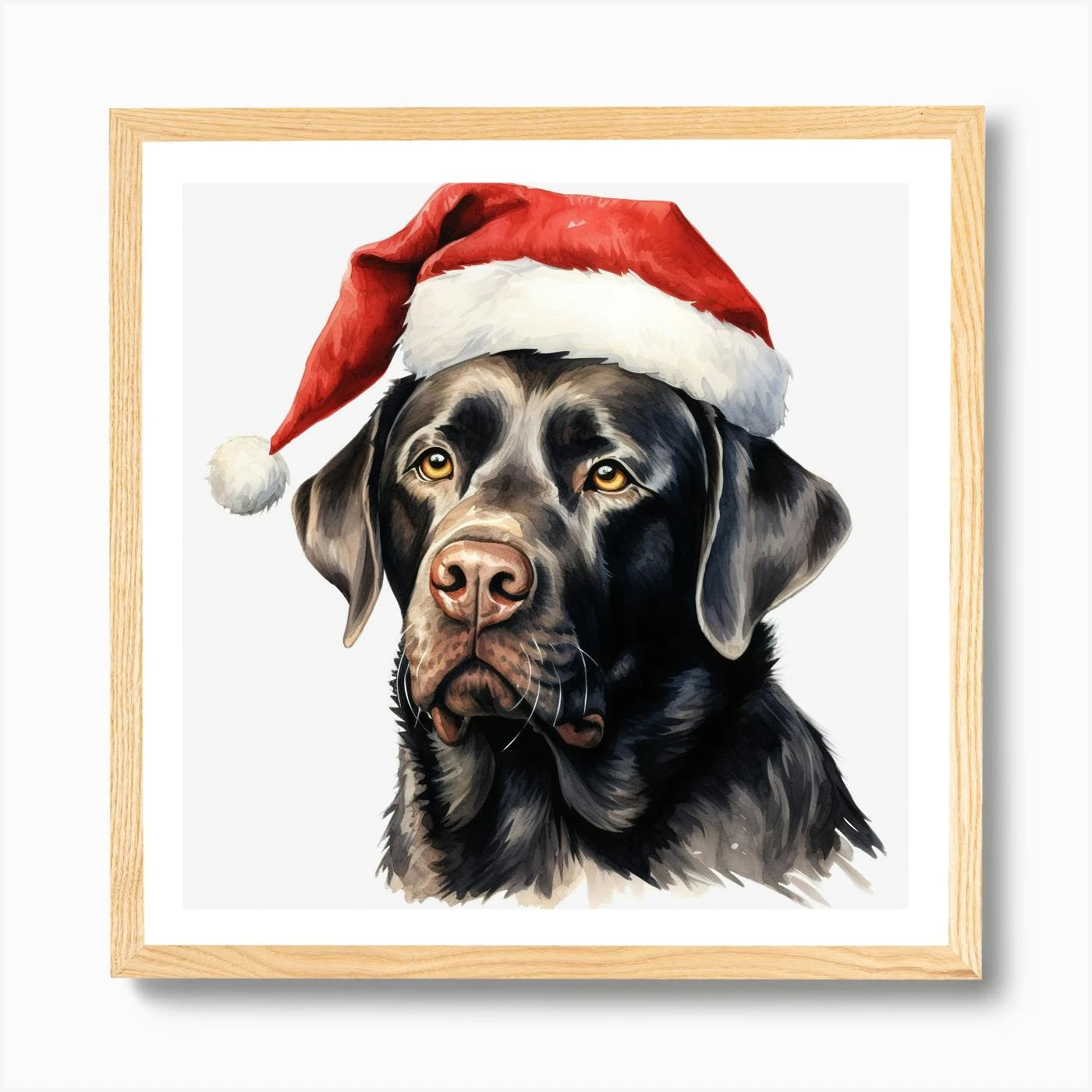 Christmas Labrador Art Print 7 Christmas Labrador Art Print - Image 5