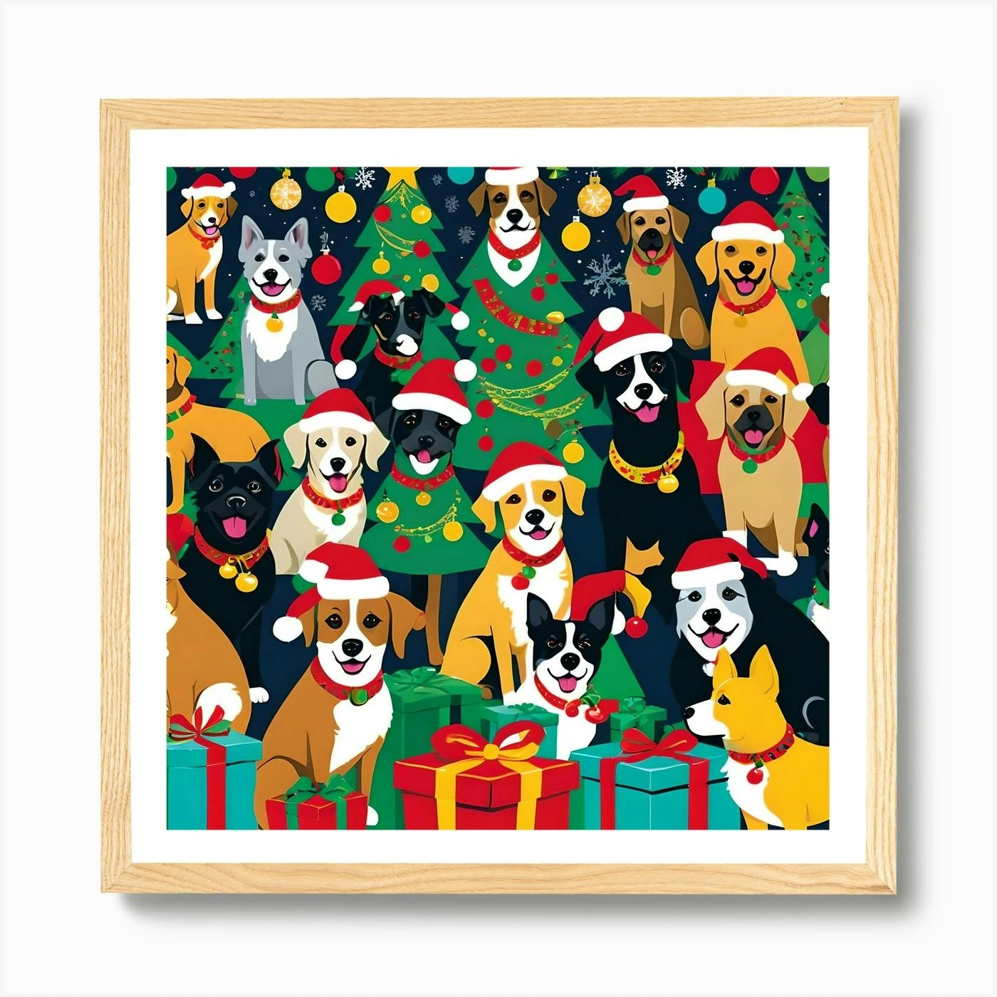 Vango CHRISTMAS PARTY DOGS Art Print 7 Vango CHRISTMAS PARTY DOGS Art Print - Image 5