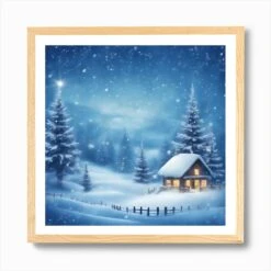 Adams® Christmas Landscape Art Art Print -Xmas Gifts Hub m2Fgen2Fart print square framed oak2F50317d67 84f5 4c32 8453 5f8676d068a8