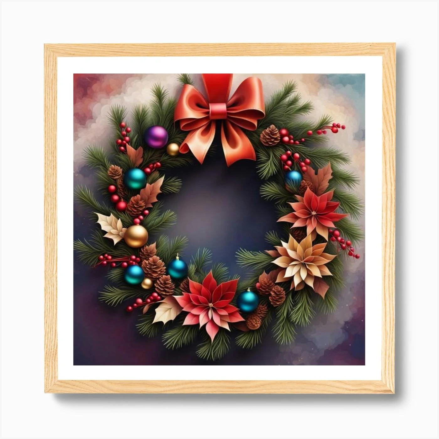 Christmas Wreath 1 Art Print 7 Christmas Wreath 1 Art Print - Image 5