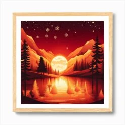 Christmas Red Winter Landscape In The Mountains, Christmas Days, Christmas Concept Art, Christmas Vector Art, Vector Art, Christmas Art, Christmas, Christmas Trees 8 Art Print 12 Christmas Red Winter Landscape In The Mountains, Christmas Days, Christmas Concept Art, Christmas Vector Art, Vector Art, Christmas Art, Christmas, Christmas Trees 8 Art Print -Xmas Gifts Hub m2Fgen2Fart print square framed oak2F6d20d7dc e007 4383 9781 65c9e2fbe4ec