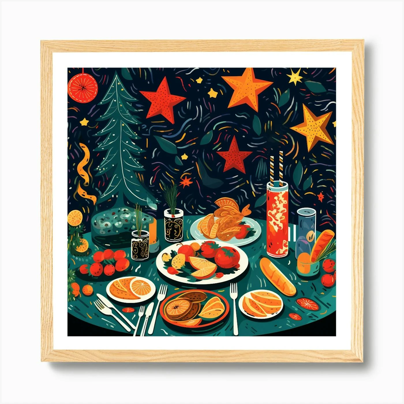 Christmas Dinner Art Print 7 Christmas Dinner Art Print - Image 5