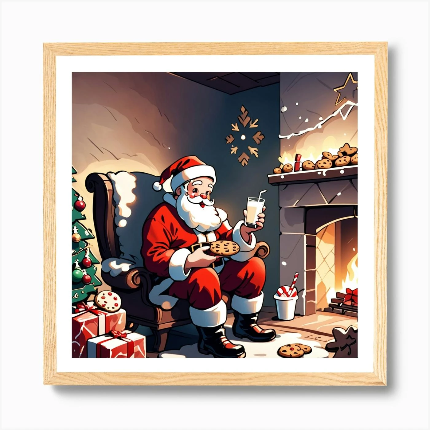 Christmas Santa 5 Art Print 7 Christmas Santa 5 Art Print - Image 5