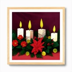 Christmas Candles With Poinsettia Art Print 12 Christmas Candles With Poinsettia Art Print -Xmas Gifts Hub m2Fgen2Fart print square framed oak2F72173bcf 69ff 4829 8519 3fcb53fbe0d5