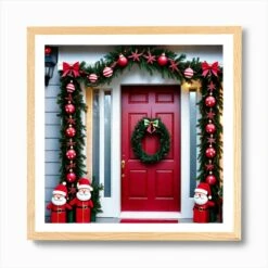 Christmas Door Decorations 7 Art Print -Xmas Gifts Hub m2Fgen2Fart print square framed oak2F79bcd241 a4e5 4a06 9c50 0653eb04c2b1