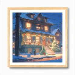 Christmas Decorated Home Outside Golden Ratio Fake Detail Trending Pixiv Fanbox Acrylic Palette (5) Art Print -Xmas Gifts Hub m2Fgen2Fart print square framed oak2F800ec9fa ca4c 43fc 9aa8 0d8e0f98b9d8