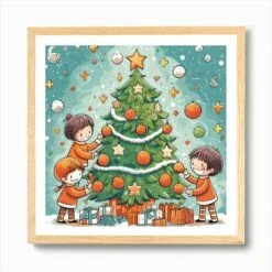 Christmas Tree Abstract Christmas 2 Art Print 12 Christmas Tree Abstract Christmas 2 Art Print -Xmas Gifts Hub m2Fgen2Fart print square framed oak2F8625b77f 7997 46bd 835a 79e03edc6020