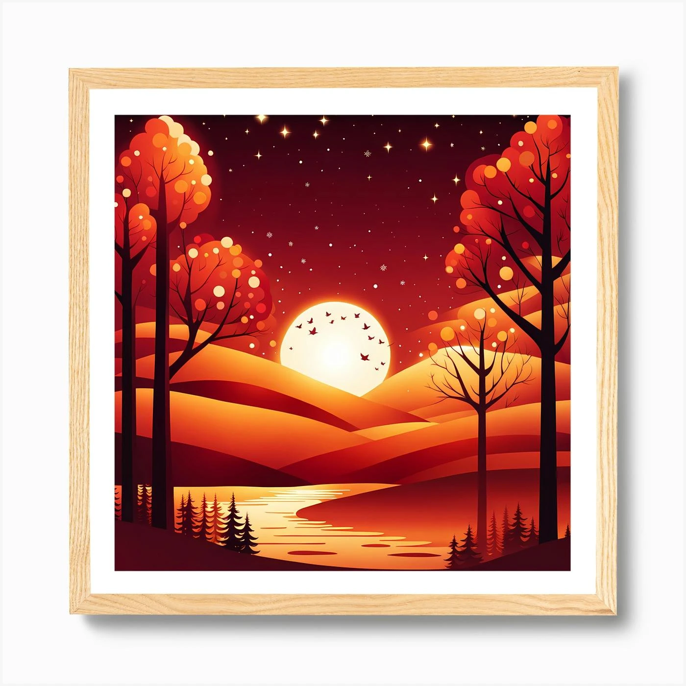 Christmas Red Winter Landscape In The Mountains, Christmas Days, Christmas Concept Art, Christmas Vector Art, Vector Art, Christmas Art, Christmas, Christmas Trees 7 Art Print 7 Christmas Red Winter Landscape In The Mountains, Christmas Days, Christmas Concept Art, Christmas Vector Art, Vector Art, Christmas Art, Christmas, Christmas Trees 7 Art Print - Image 5
