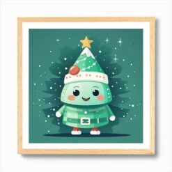 Christmas Tree In A Hat Art Print -Xmas Gifts Hub m2Fgen2Fart print square framed oak2F89d99dc8 15ca 4d7d 8d67 b1bbd4ca672c