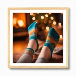 Christmas Socks Art Print -Xmas Gifts Hub m2Fgen2Fart print square framed oak2F89e06962 99c0 442d ae9b e5a85801e053