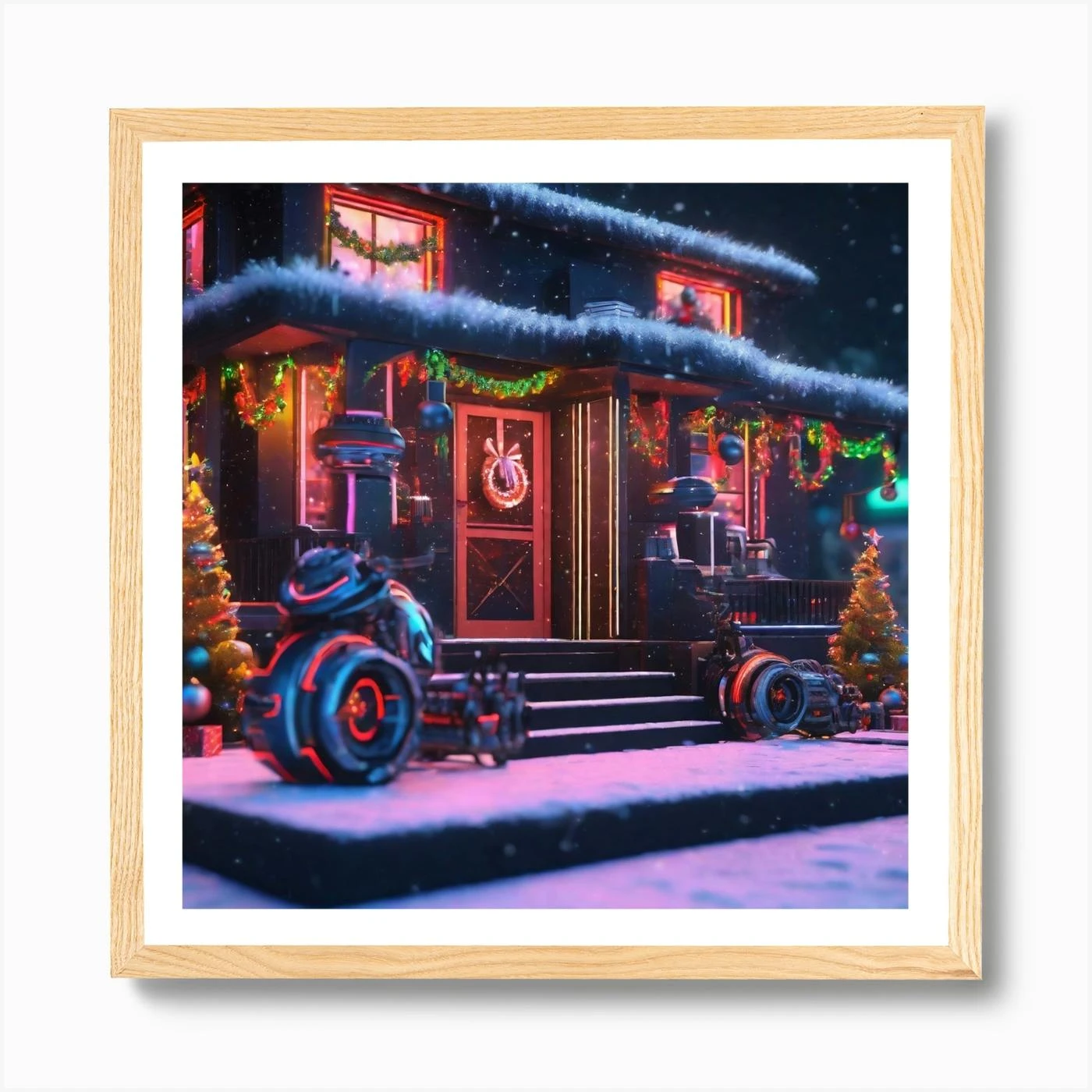 Christmas House In The Snow 7 Art Print 7 Christmas House In The Snow 7 Art Print - Image 5