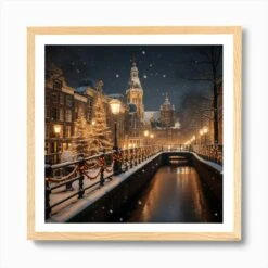 Christmas In Amsterdam 10 Art Print -Xmas Gifts Hub m2Fgen2Fart print square framed oak2Fa8c65a2f b051 4dd6 bca5 78b23d726c64