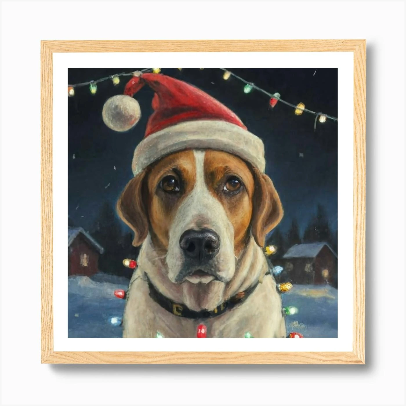 Christmas Dog Canvas Art Art Print 7 Christmas Dog Canvas Art Art Print - Image 5