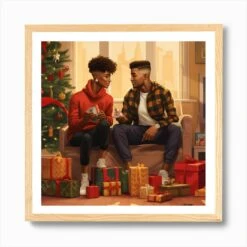 Realistic Black Gay Couple Christmas Stylish Deep Ad87991d Efa4 407f 9e27 Dee1ceb699b9 Art Print 12 Realistic Black Gay Couple Christmas Stylish Deep Ad87991d Efa4 407f 9e27 Dee1ceb699b9 Art Print -Xmas Gifts Hub m2Fgen2Fart print square framed oak2Fb9a7084a a281 4e18 9ead 26f74239a24a