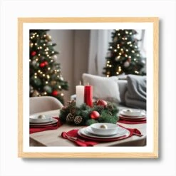 Christmas Table Setting 21 Art Print 12 Christmas Table Setting 21 Art Print -Xmas Gifts Hub m2Fgen2Fart print square framed oak2Fbb01c3b7 35bd 4c44 89ac e876e0505df0