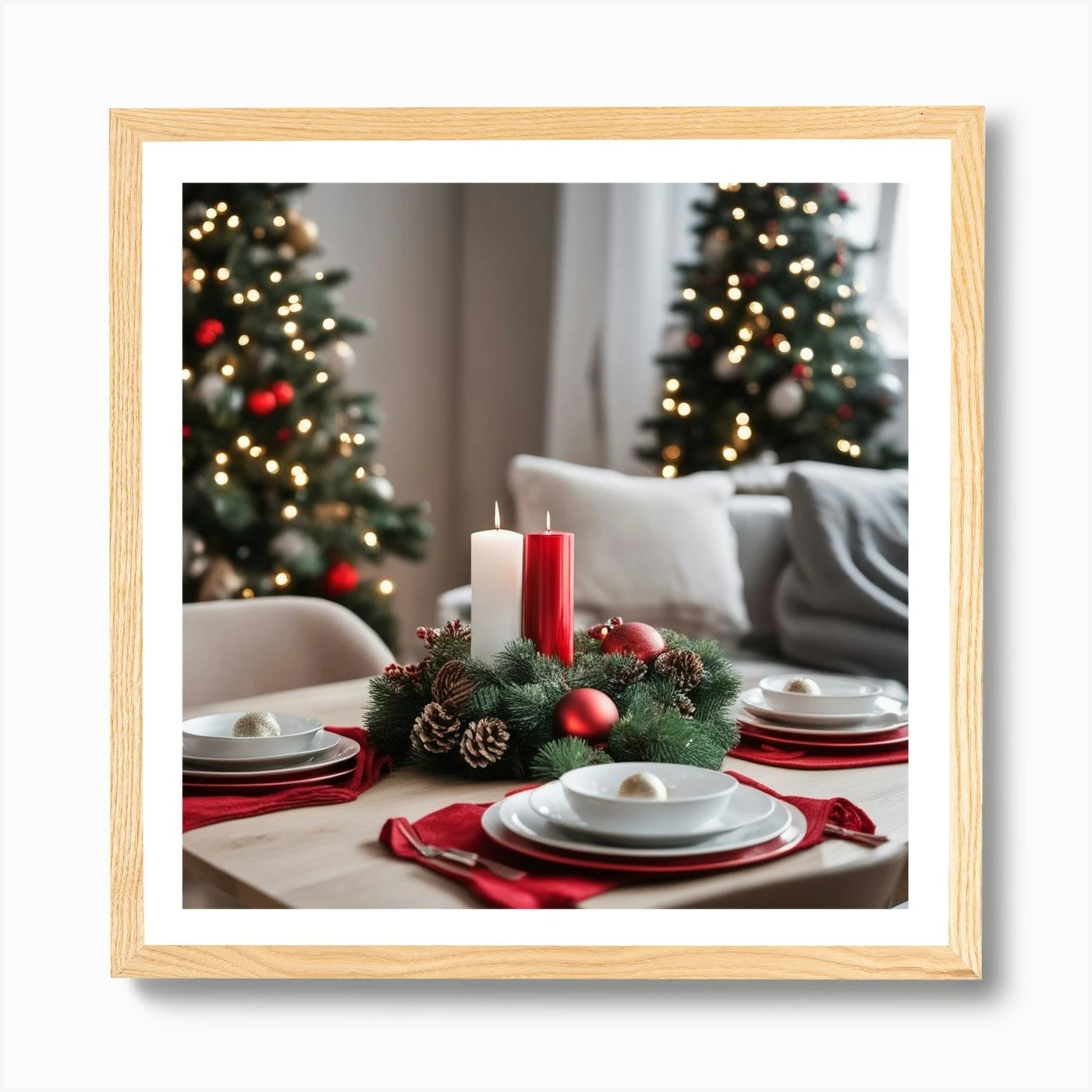 Christmas Table Setting 21 Art Print 7 Christmas Table Setting 21 Art Print - Image 5