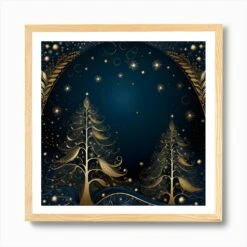 Christmas Tree Background 3 Art Print -Xmas Gifts Hub m2Fgen2Fart print square framed oak2Fbbe455bb da1f 4cf2 8320 f5db78184a46