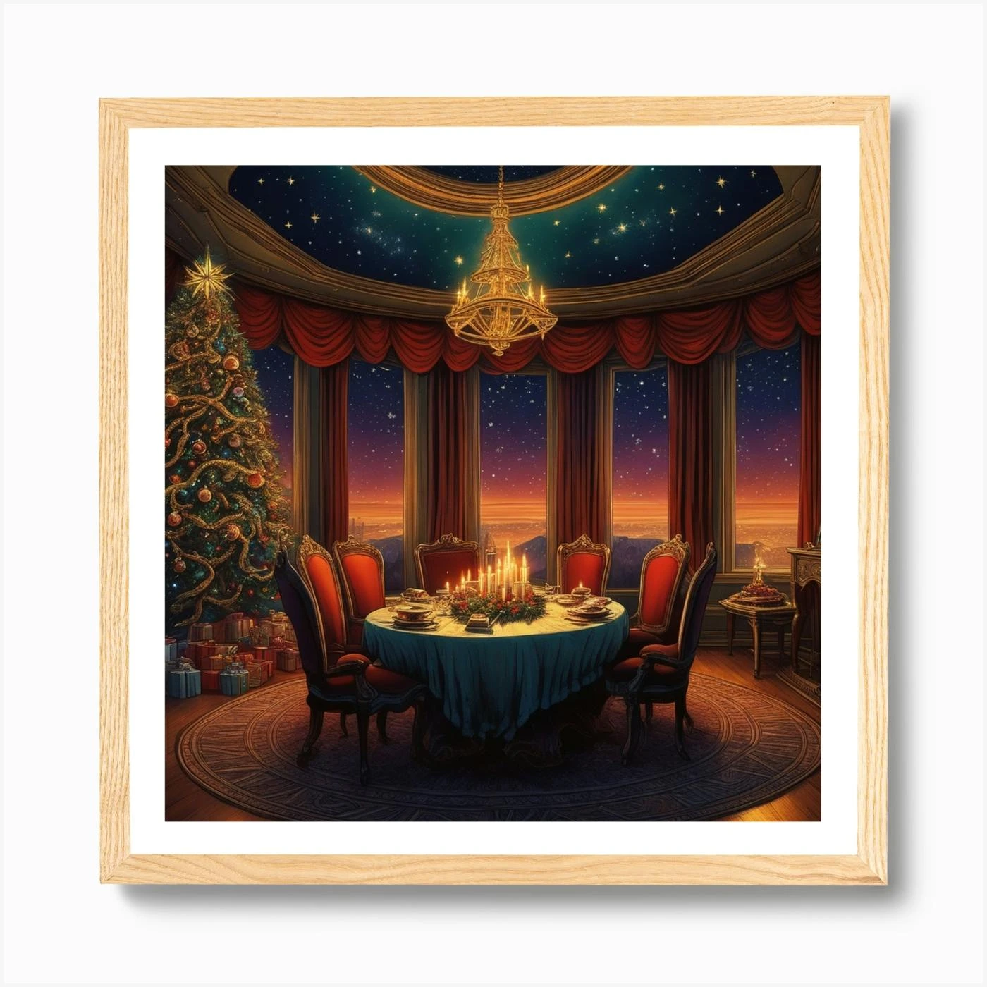 Christmas Dining Room 8 Art Print 7 Christmas Dining Room 8 Art Print - Image 5