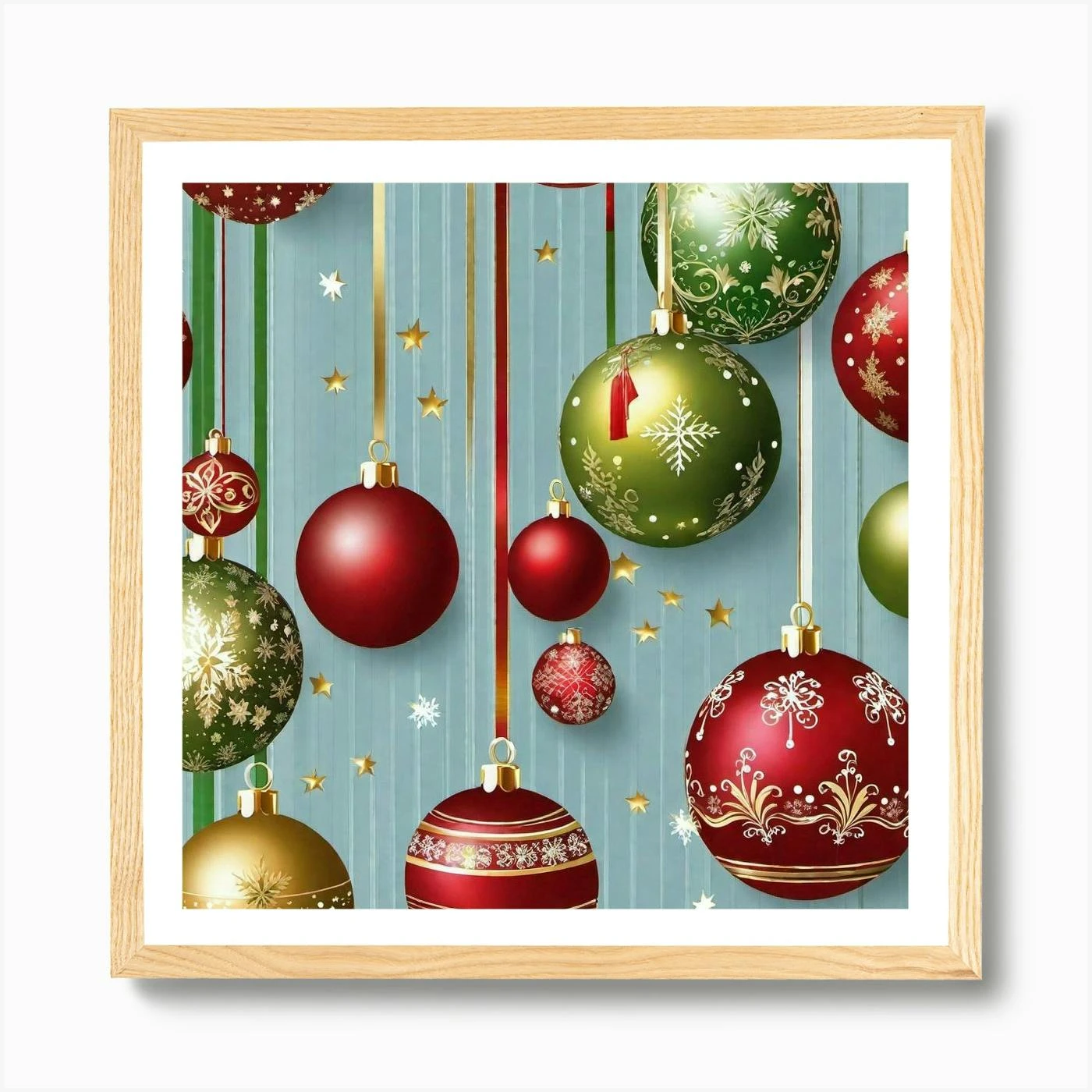 Christmas Ornaments 155 Art Print 7 Christmas Ornaments 155 Art Print - Image 5