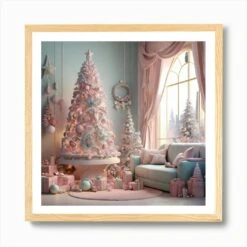 Christmas Tree In The Living Room Art Print -Xmas Gifts Hub m2Fgen2Fart print square framed oak2Fd6a2ab54 694c 43d7 aa3e bde99ea78cd7