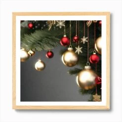 Christmas Tree 10 Art Print -Xmas Gifts Hub m2Fgen2Fart print square framed oak2Fd7a8f8ae c55d 4075 a192 afabb3a5a706