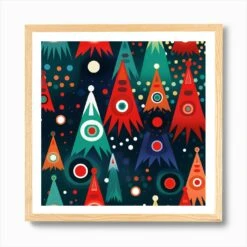 Christmas Tree Abstract Art Art Print -Xmas Gifts Hub m2Fgen2Fart print square framed oak2Fdac84489 145a 4029 ae51 83861dfd2997