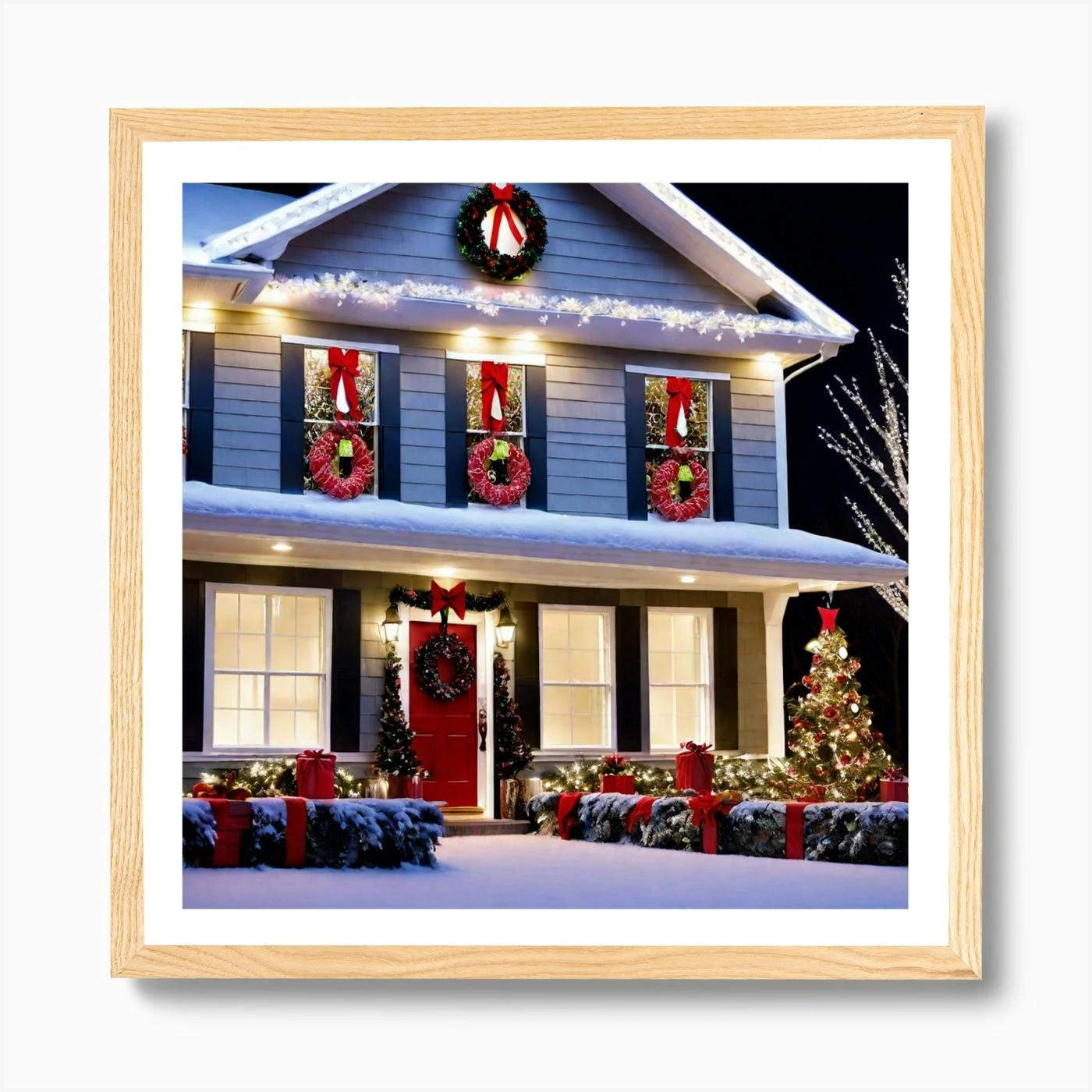 Christmas Decorations On A House 3 Art Print 7 Christmas Decorations On A House 3 Art Print - Image 5