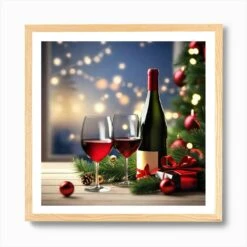 Christmas Wine Art Print 12 Christmas Wine Art Print -Xmas Gifts Hub m2Fgen2Fart print square framed oak2Fdf087a3b 0561 4ee9 88c3 0c0e53d5c6f1